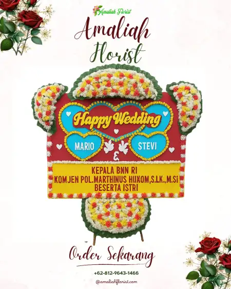 Papan Bunga Pernikahan Sukasada